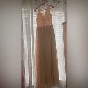Champagne color dress never worn